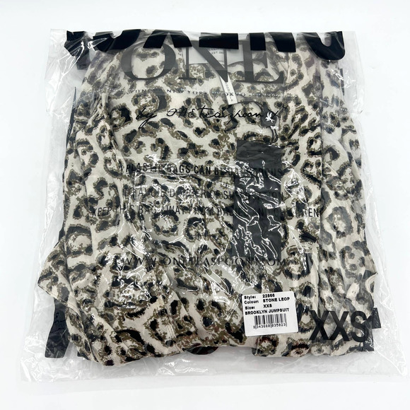 One Teaspoon Brooklyn Jumpsuit Romper Stone Leopard Animal Print - Picture 10 of 15